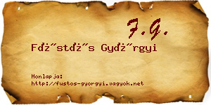 Füstös Györgyi névjegykártya