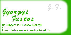 gyorgyi fustos business card