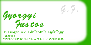 gyorgyi fustos business card